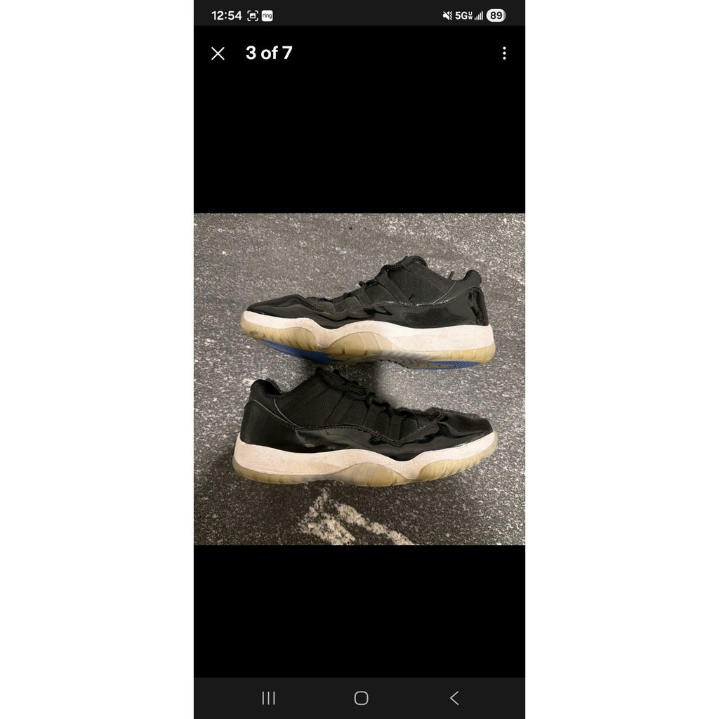 Nike Air Jordan 11 Retro Low Space Jam Size 9.5 Black Concord Used No Box