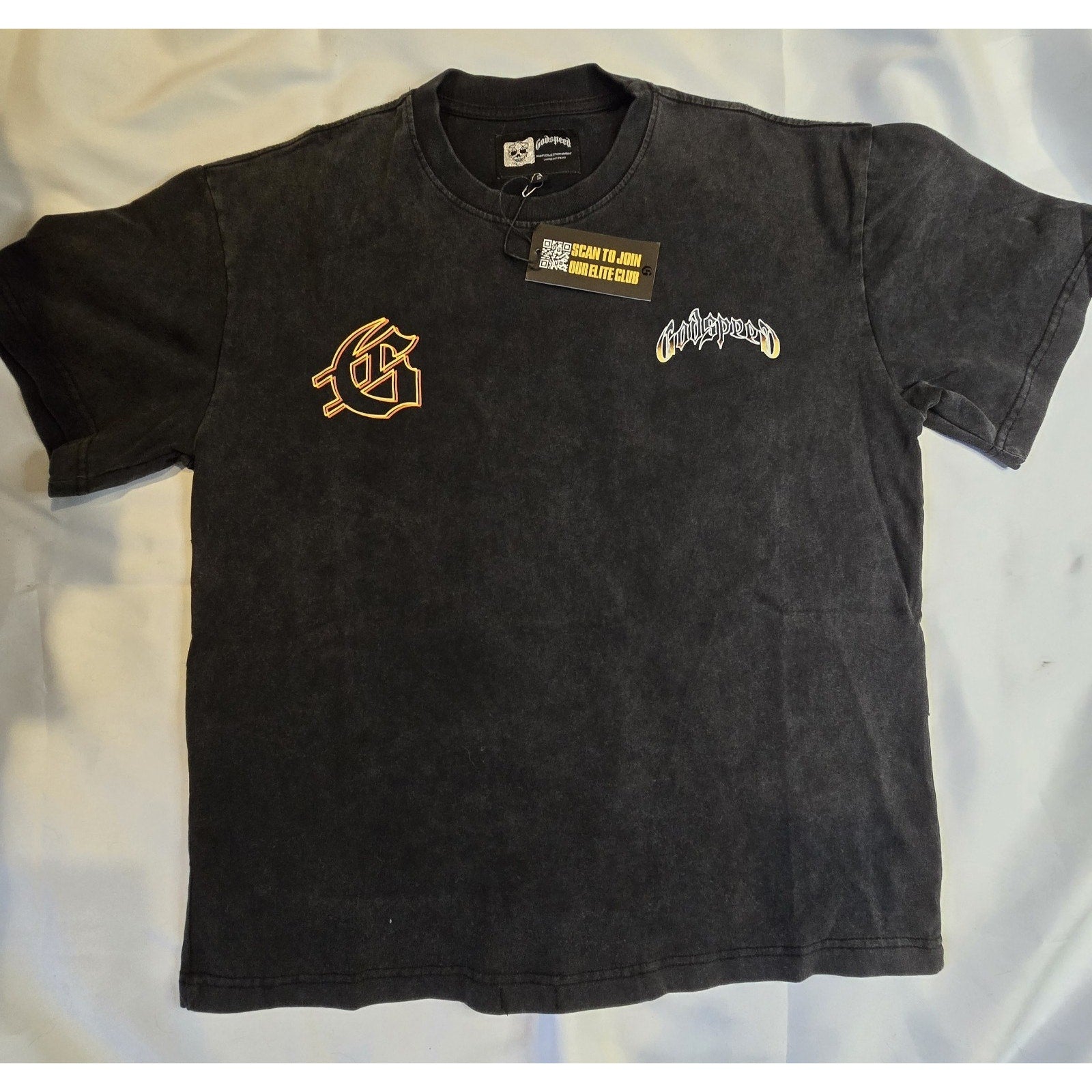 Godspeed Men's Style Shirt Size Small Harley Motorcycle Graphic Print Black NWT