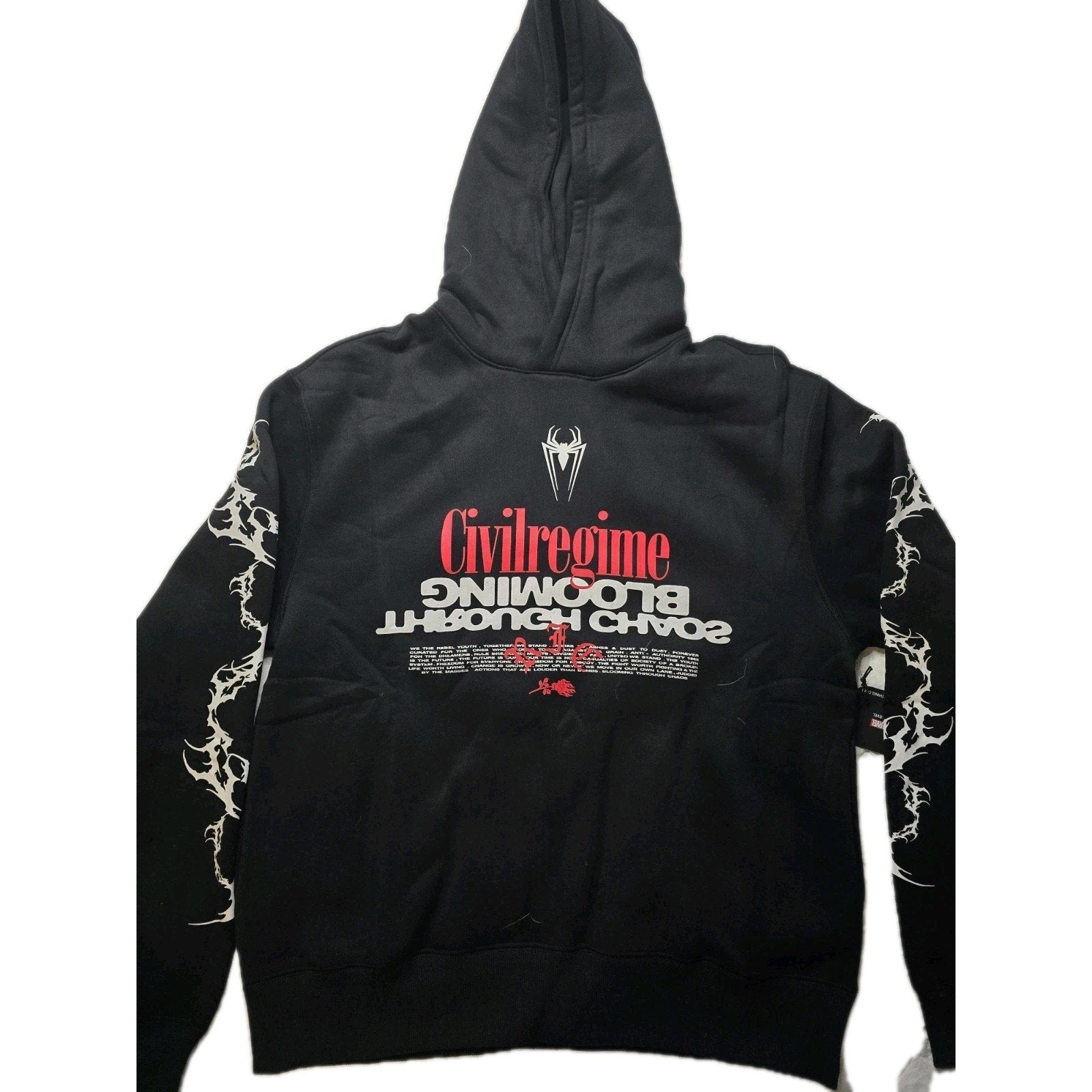Marvel x Civil Regime Tangled In Time Chaos Hoodie Black Large NWT Spider-Man