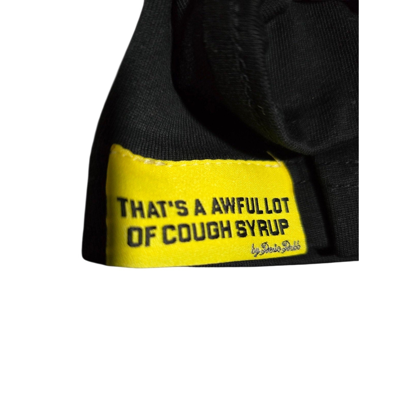 That's a Awful Lot of Cough Syrup Graphic Cotton T-Shirt Black Men oversized S