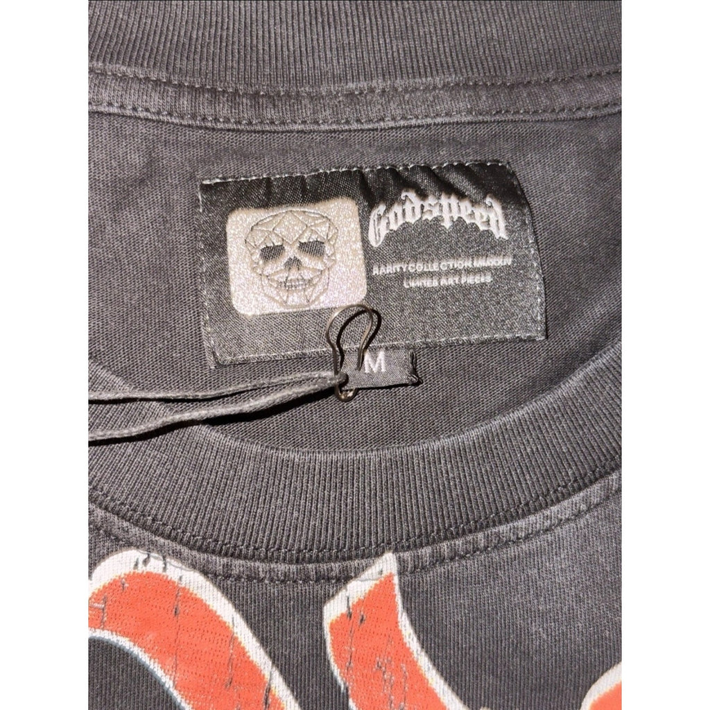 Godspeed Street Graffiti New York Skeleton Graphic T-Shirt Black Men Medium Sho…