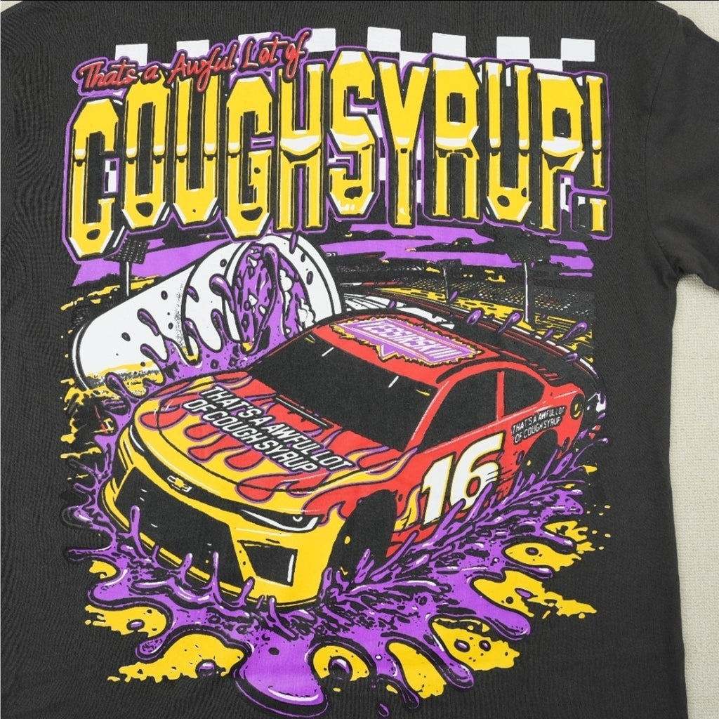 That's a Awful Lot of Cough Syrup Desto Dubb Graphic T-Shirt Black Men XL Nascar