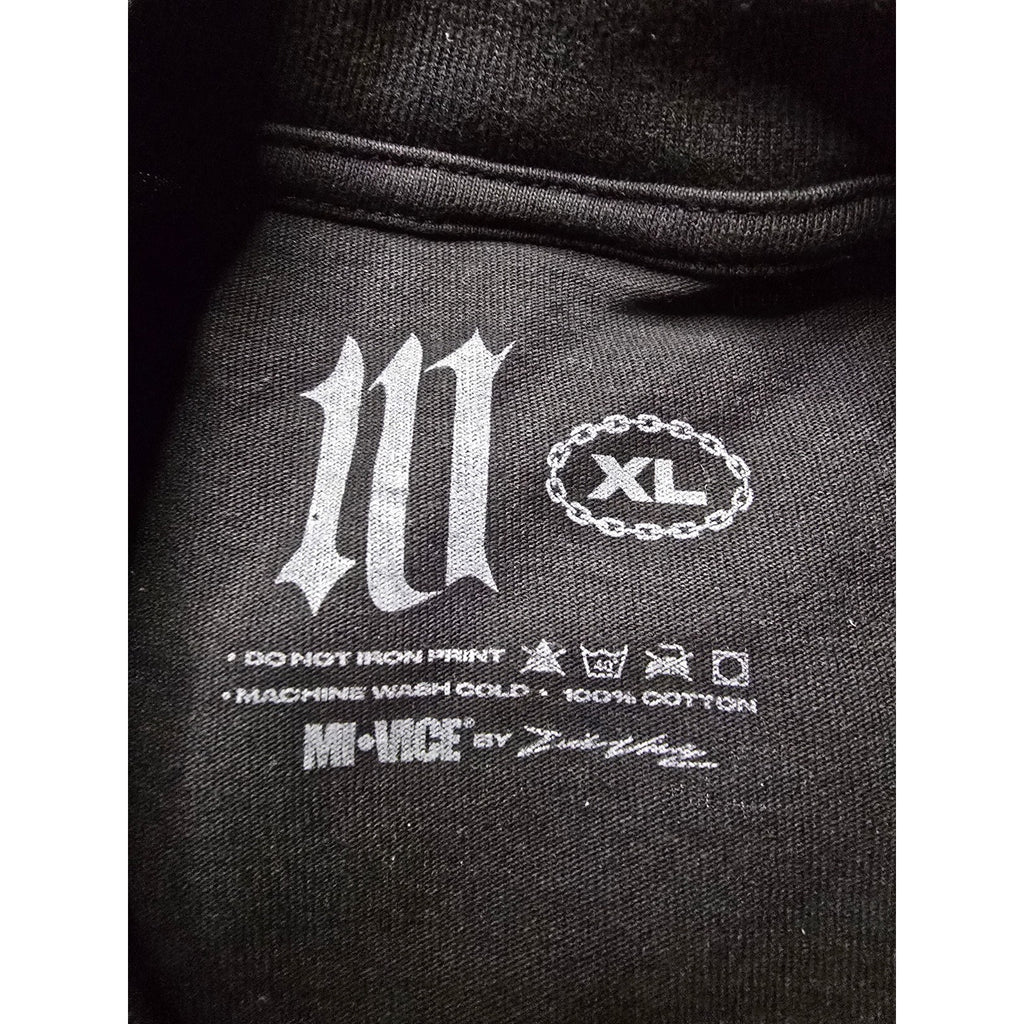 MI VICE by Evil Vice Angel Graphic Cotton T-Shirt Black Crew Neck Men XL