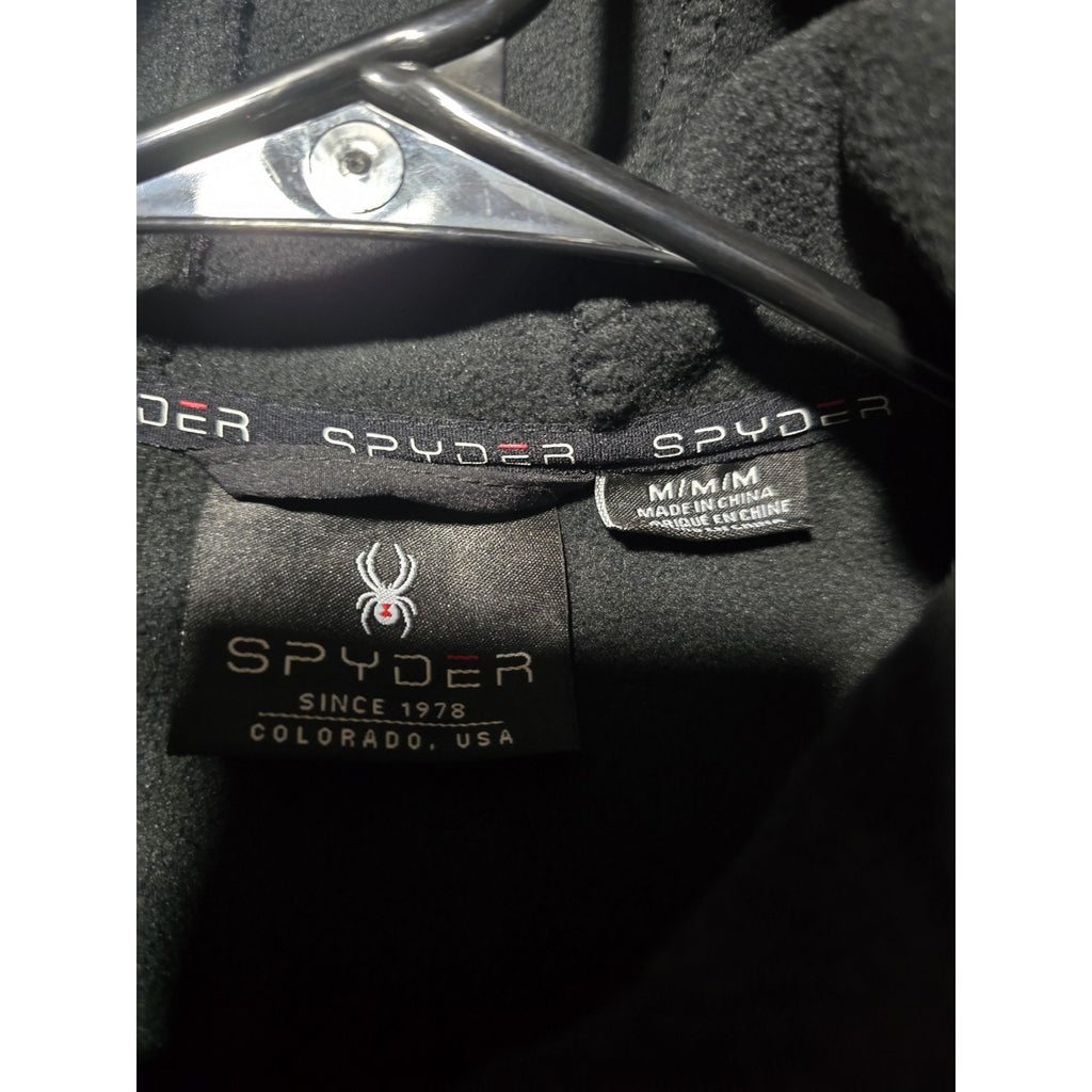 Spyder OMSP182 Black Full Zip Hooded Jacket Medium NWT $149 MSRP