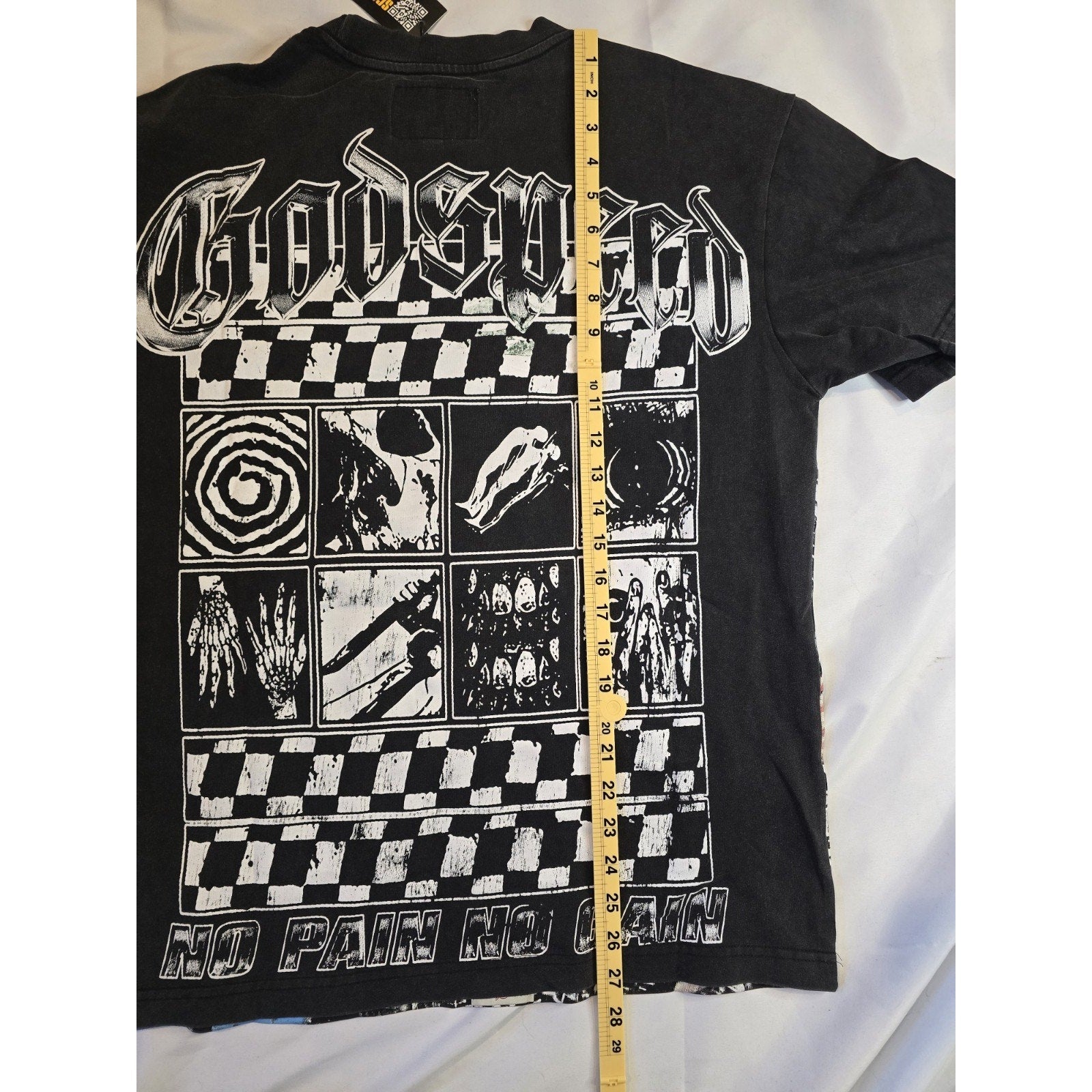 Godspeed Rarity Collection MMXXIV Skeleton Motorcycle Graphic T-Shirt Black Men…