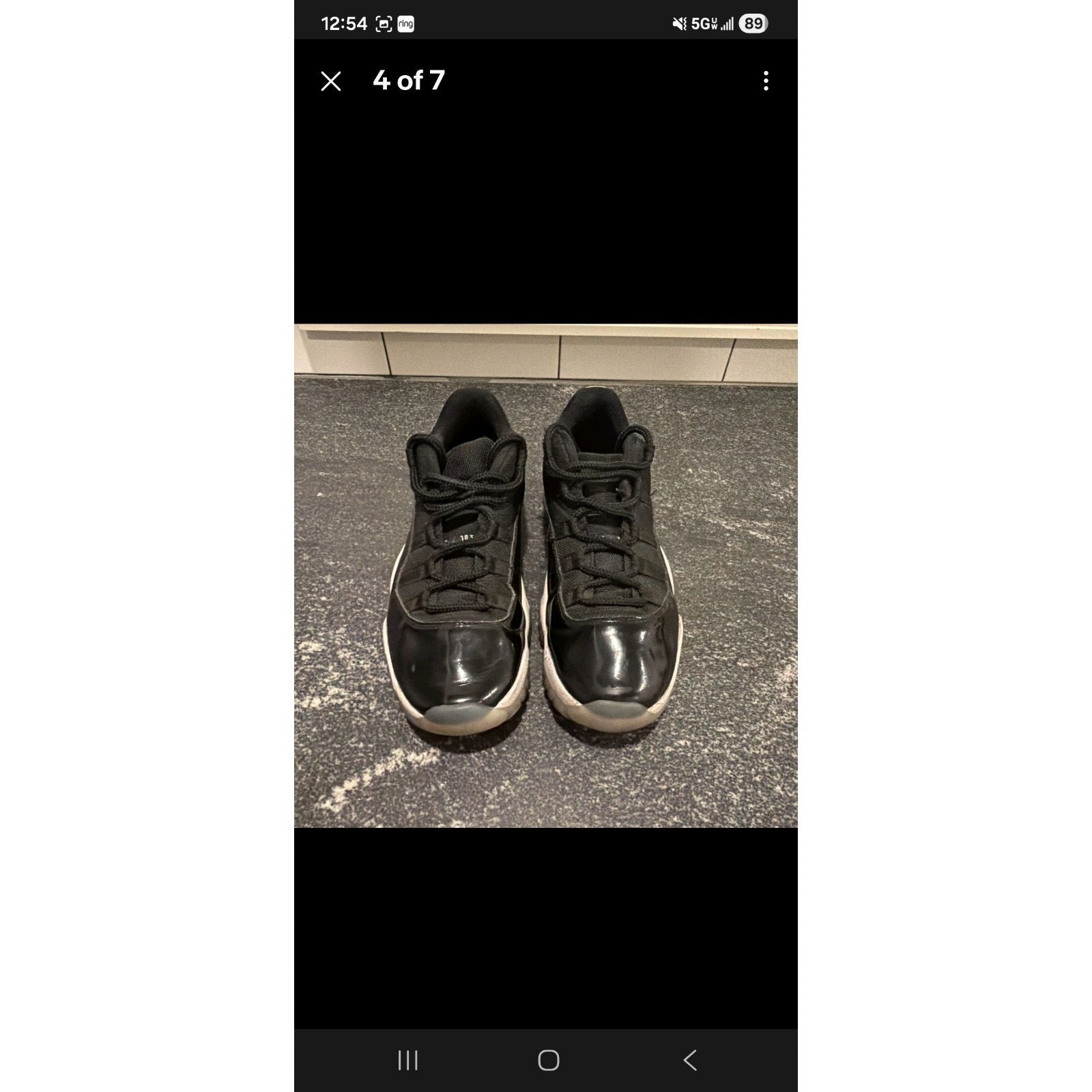 Nike Air Jordan 11 Retro Low Space Jam Size 9.5 Black Concord Used No Box