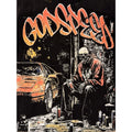 Godspeed Street Graffiti New York Skeleton Graphic T-Shirt Black Men Medium Sho…