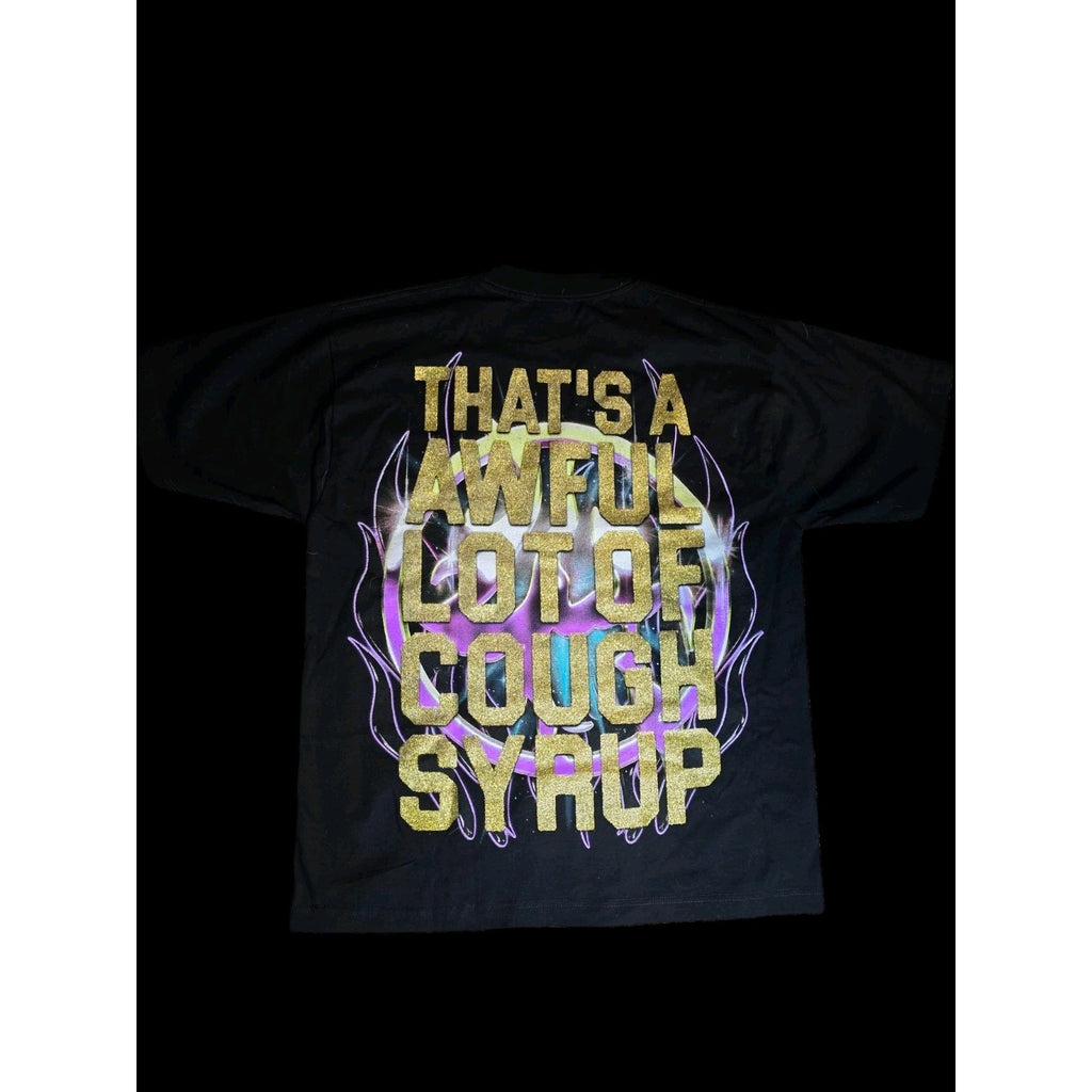 Lost Hills Skull That's A Awful Lot Of Cough Syrup Graphic T-Shirt Black Men L