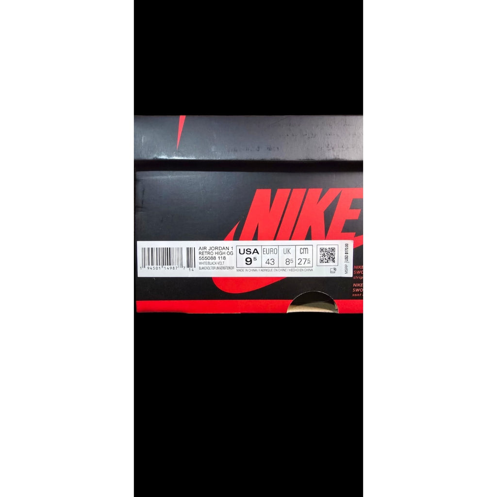 Nike Air Jordan 1 Retro High OG Volt Gold 2021 Size 9.5 555088-118 DS OG All