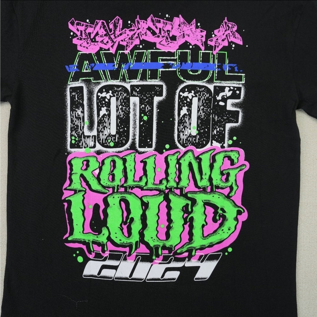 Awful Lot Of Cough Syrup Rolling Loud Graphic T-Shirt Black Men Large SEALED BAG