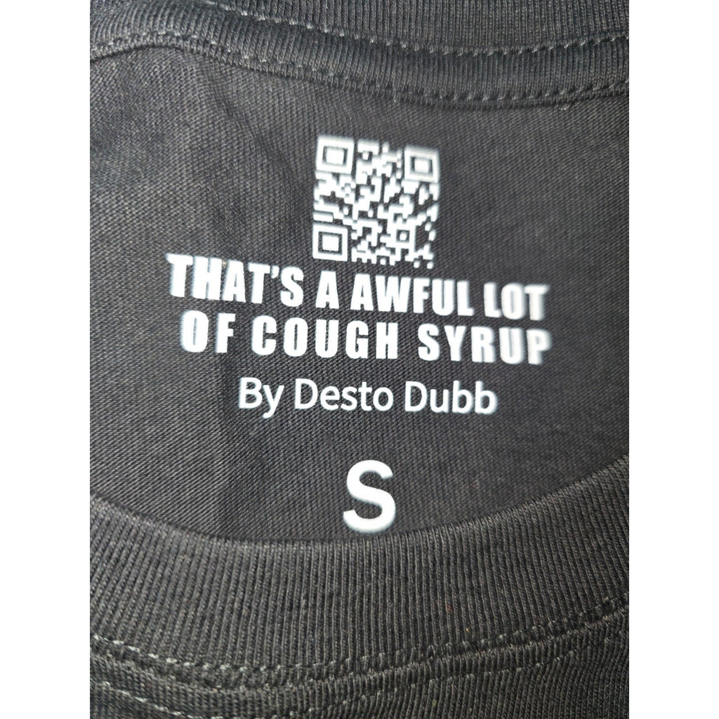 That's a Awful Lot of Cough Syrup Graphic Cotton T-Shirt Black Men oversized S