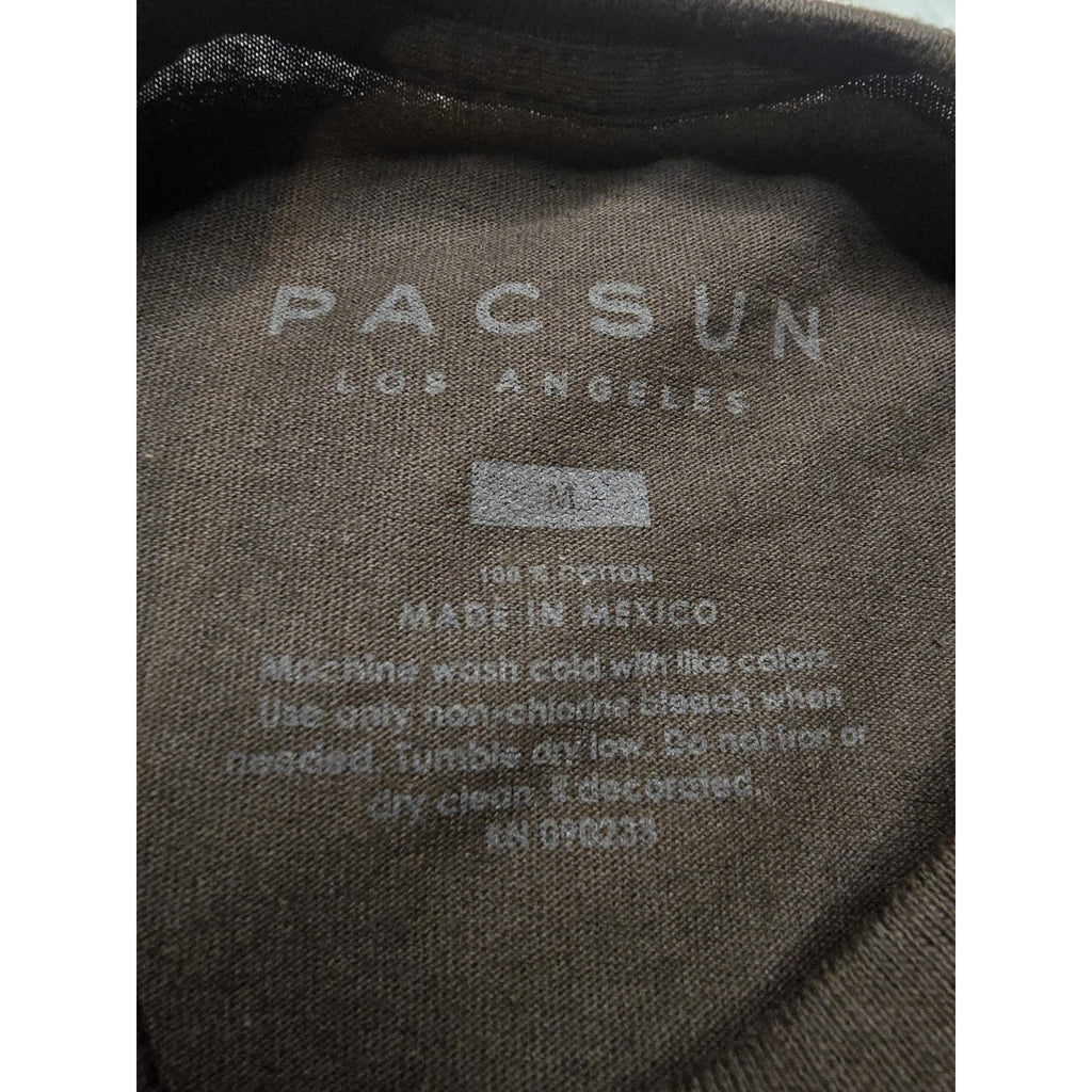 PacSun Adrenaline Graphic Tee Brown Lightning Smile Medium