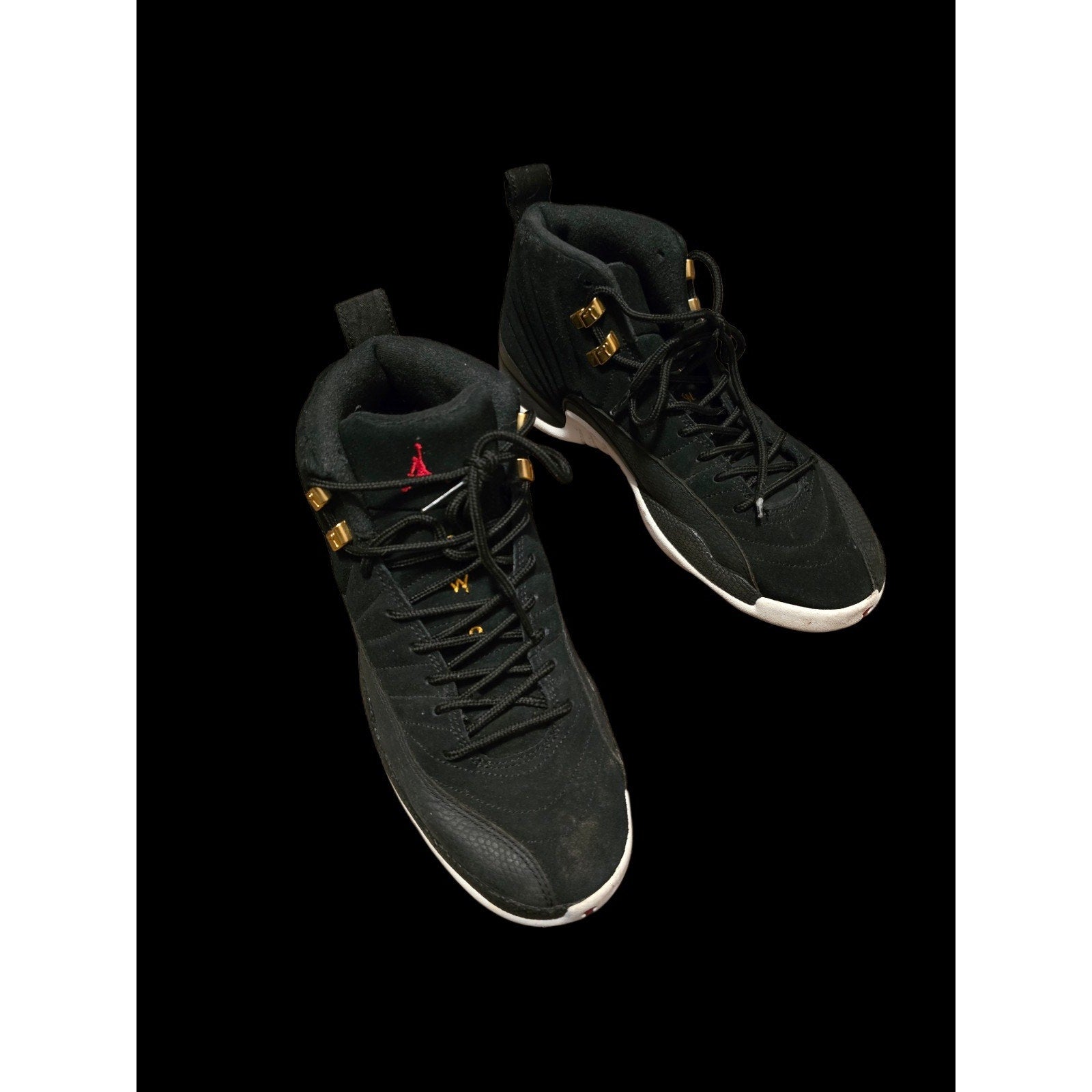 Nike Air Jordan 12 Retro Reverse Taxi 2019 Black Gold 130690-017 Size 8 No Box