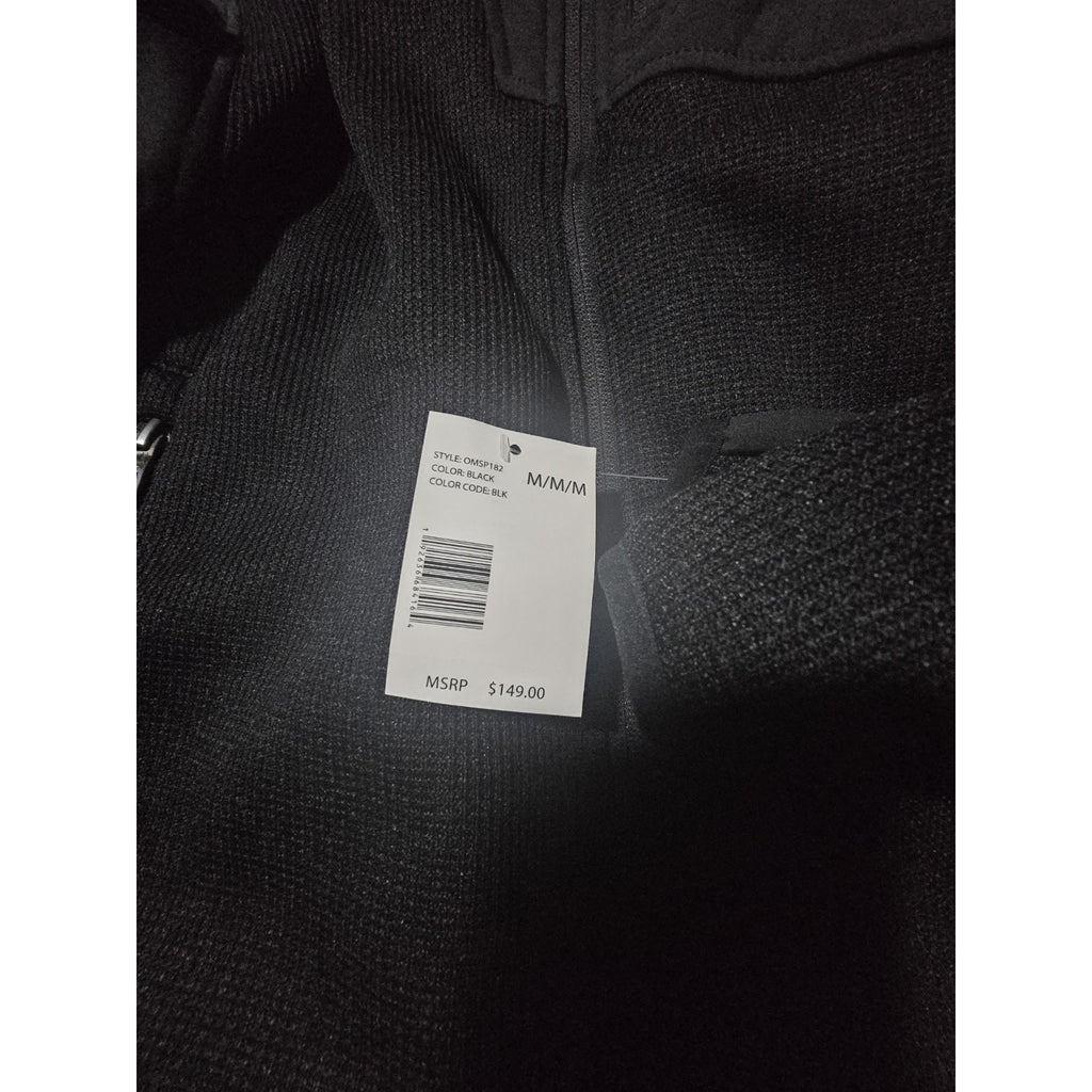 Spyder OMSP182 Black Full Zip Hooded Jacket Medium NWT $149 MSRP