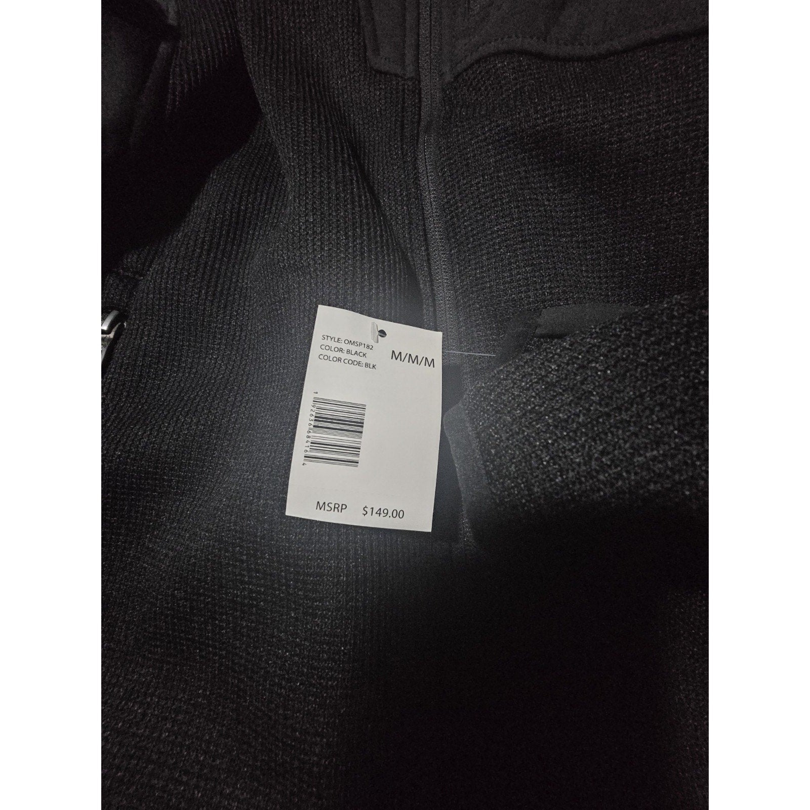 Spyder OMSP182 Black Full Zip Hooded Jacket Medium NWT $149 MSRP