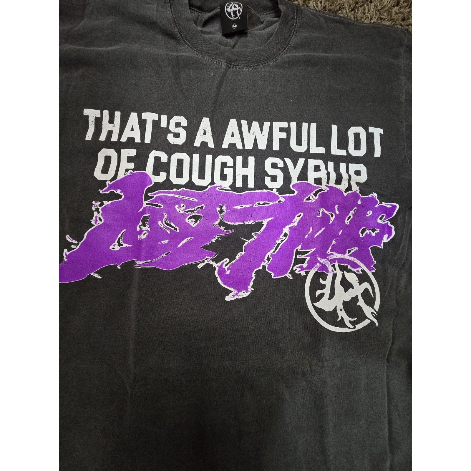 That's A Awful Lot Of Cough Syrup Lost Hills Graphic T-Shirt Mens Medium NWOT