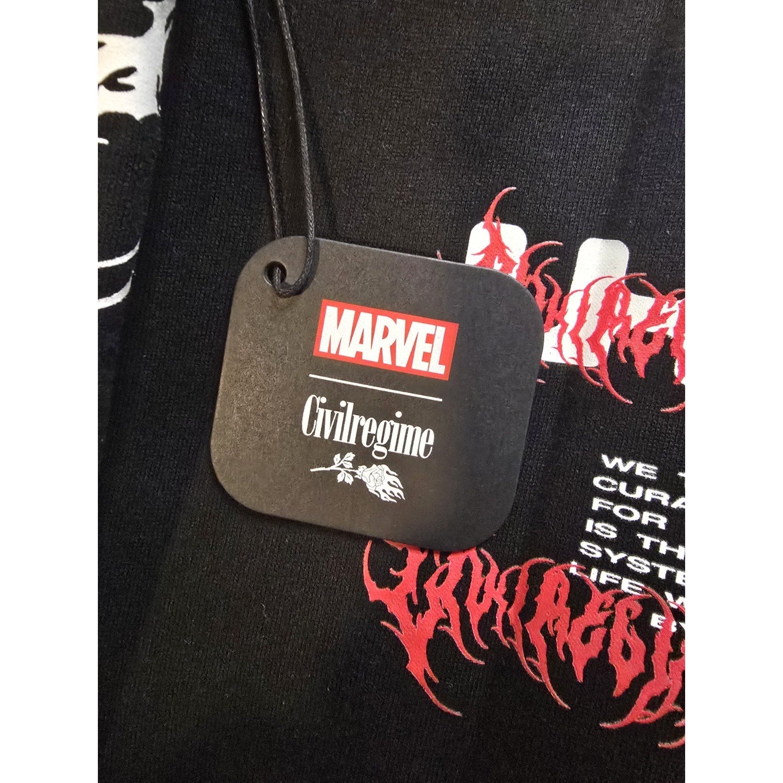 Marvel x Civil Regime Tangled In Time Chaos Hoodie Black Large NWT Spider-Man