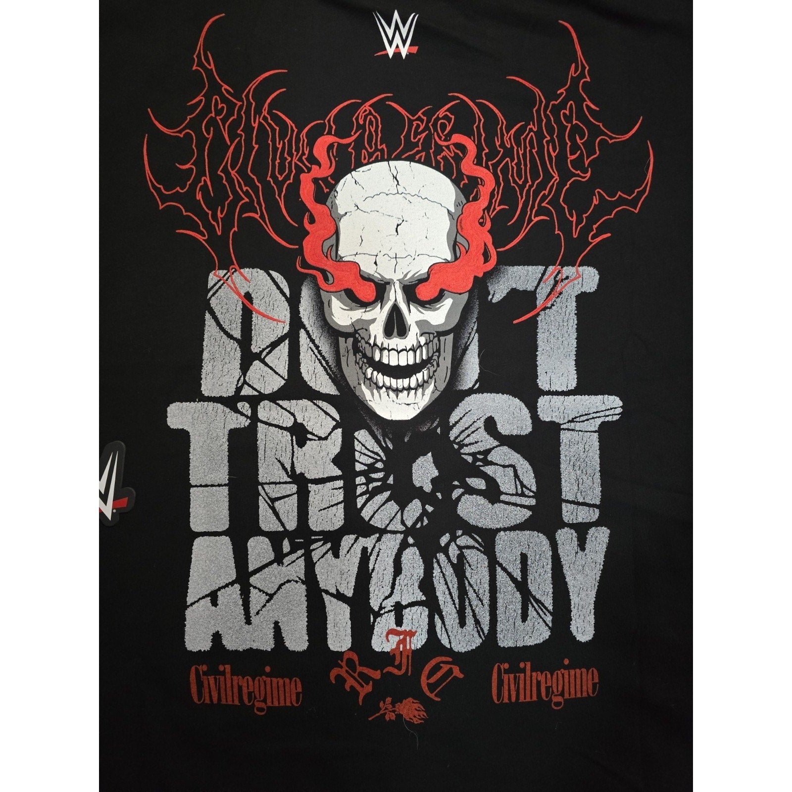 Civil Regime Stone Cold Don't Trust Anybody T-Shirt Black Mens Medium WWE NWT