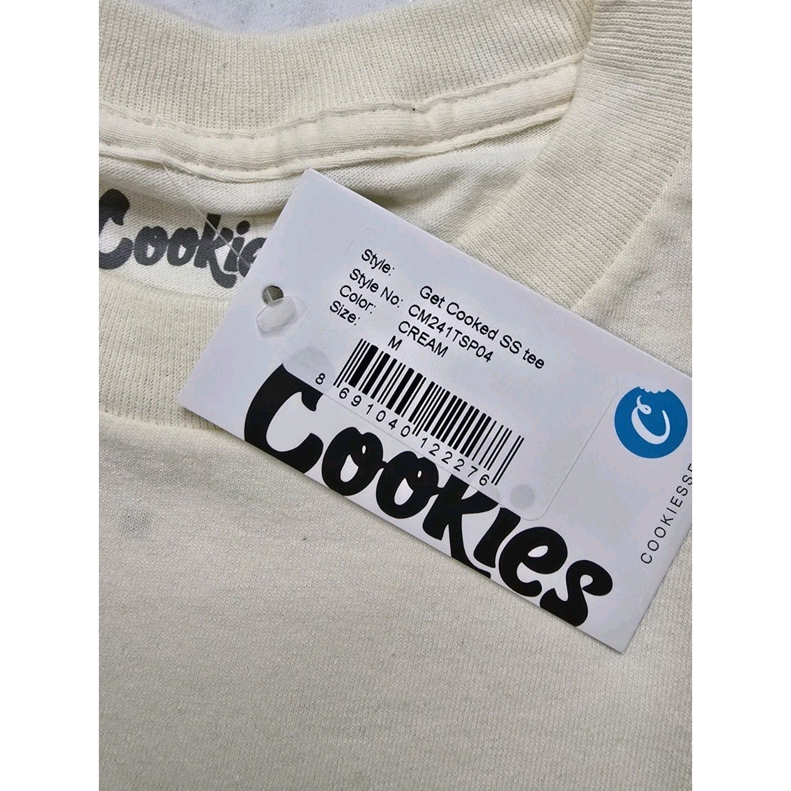 Cookies SF Get Cooked T Shirt Cream Medium NWT Graphic Tee CM241TSP04