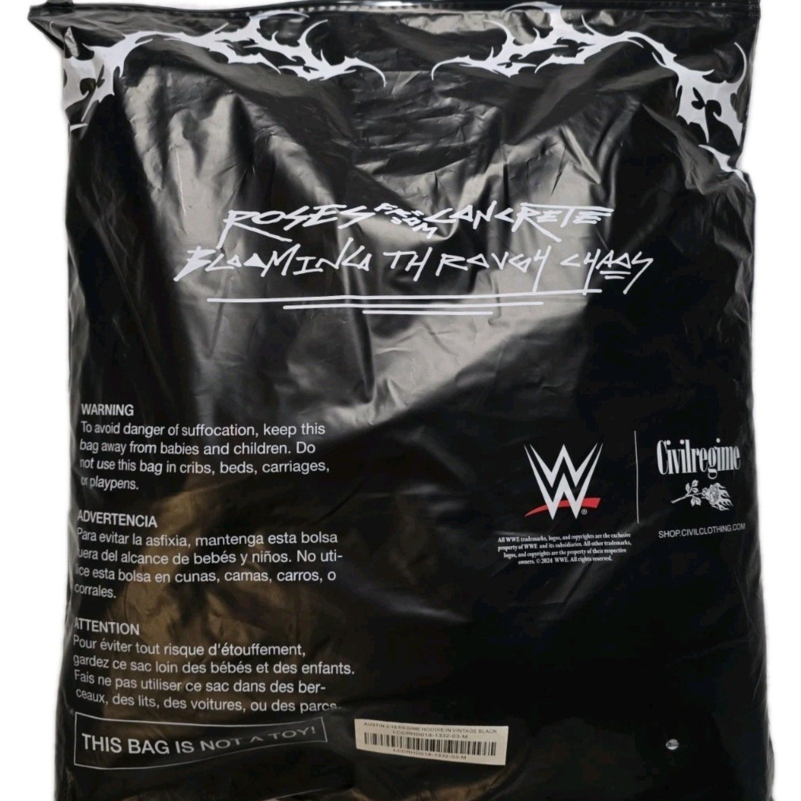 Civil Regime WWE Austin 3:16 Regime Hoodie Medium NWT