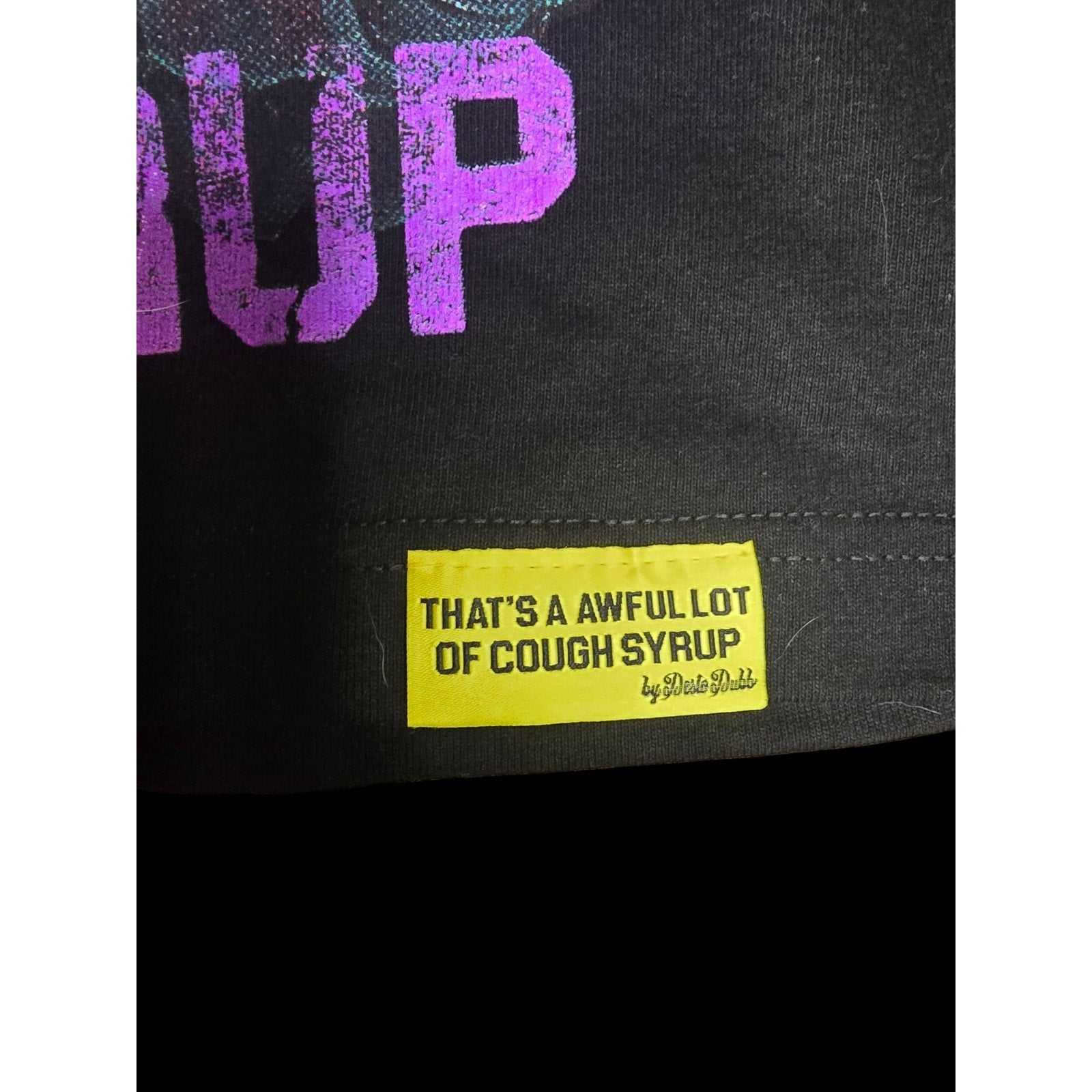 Lost Hills Skull That's A Awful Lot Of Cough Syrup Graphic T-Shirt Black Men L
