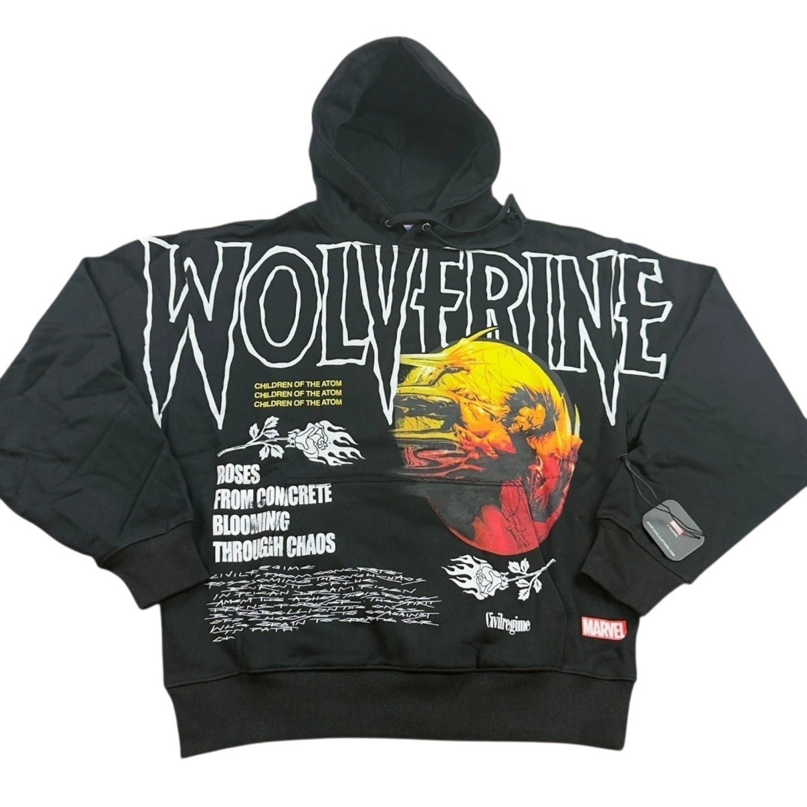 Marvel Civil Regime Wolverine Graphic Hoodie Black Medium CRHD018-811-02-M