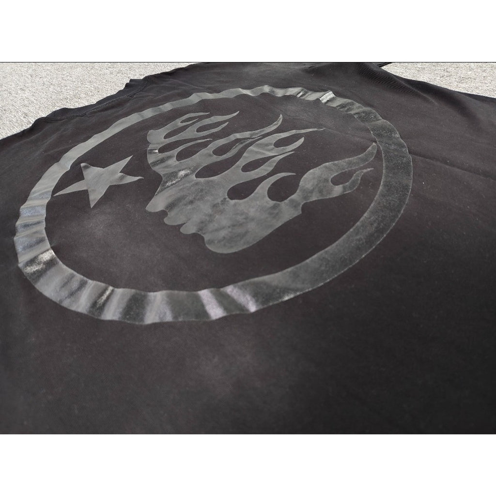 Hellstar Flame Logo Black T-Shirt Size Large NWT Graphic Streetwear Tee
