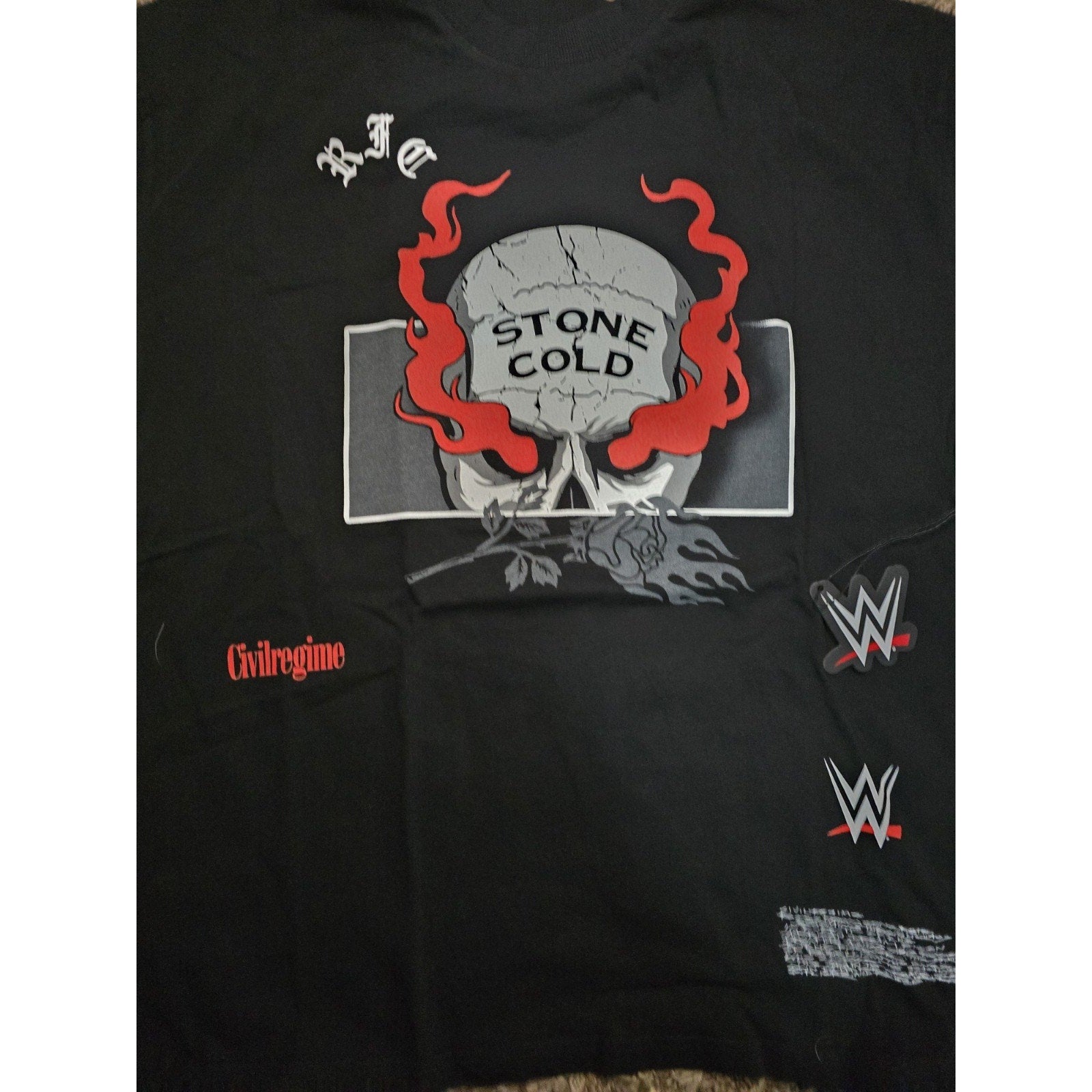 Civil Regime Stone Cold Don't Trust Anybody T-Shirt Black Mens Medium WWE NWT