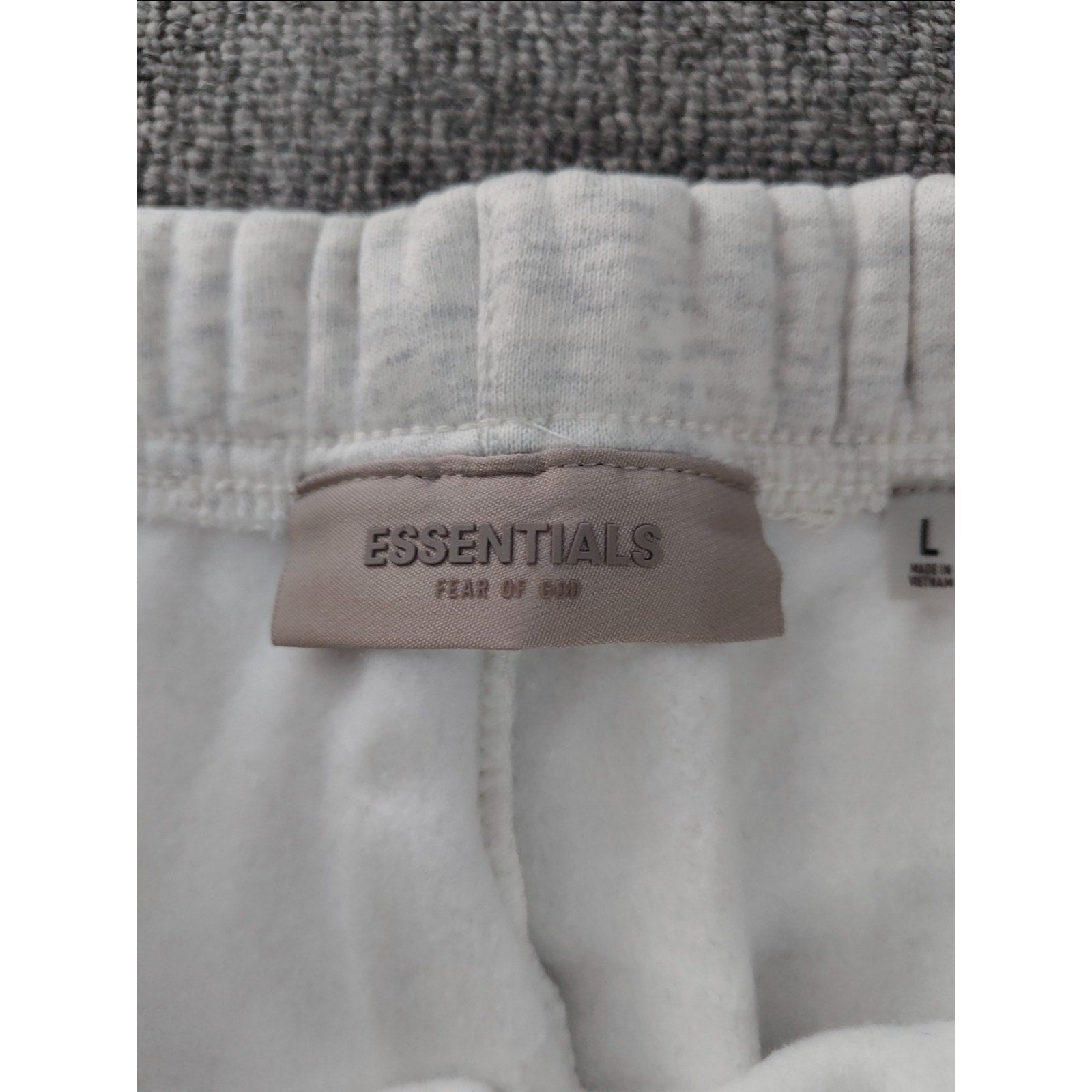 Essentials Fear of God Gray Men's Sweatpants Size L Cotton Blend Tapered Fleece