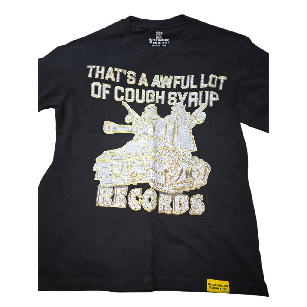 That's a Awful Lot of Cough Syrup Graphic Cotton T-Shirt Black Men oversized S