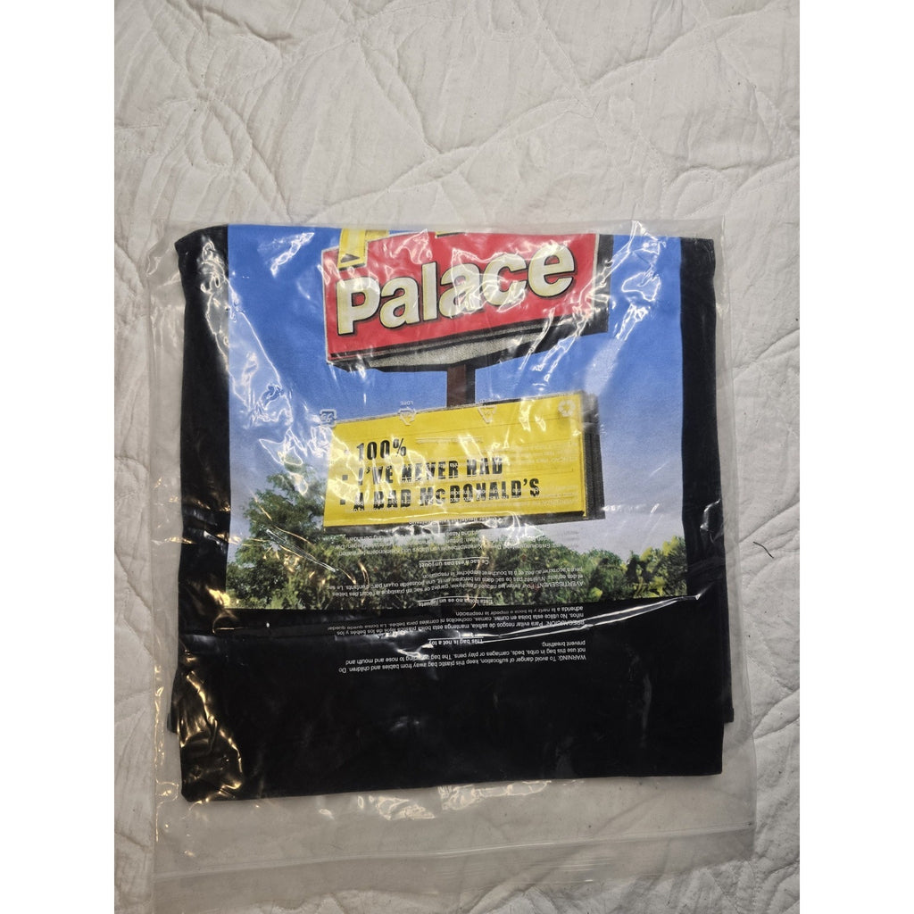 Palace McDonald's Sign T Shirt Black XL P25TS340 Sealed In Bag