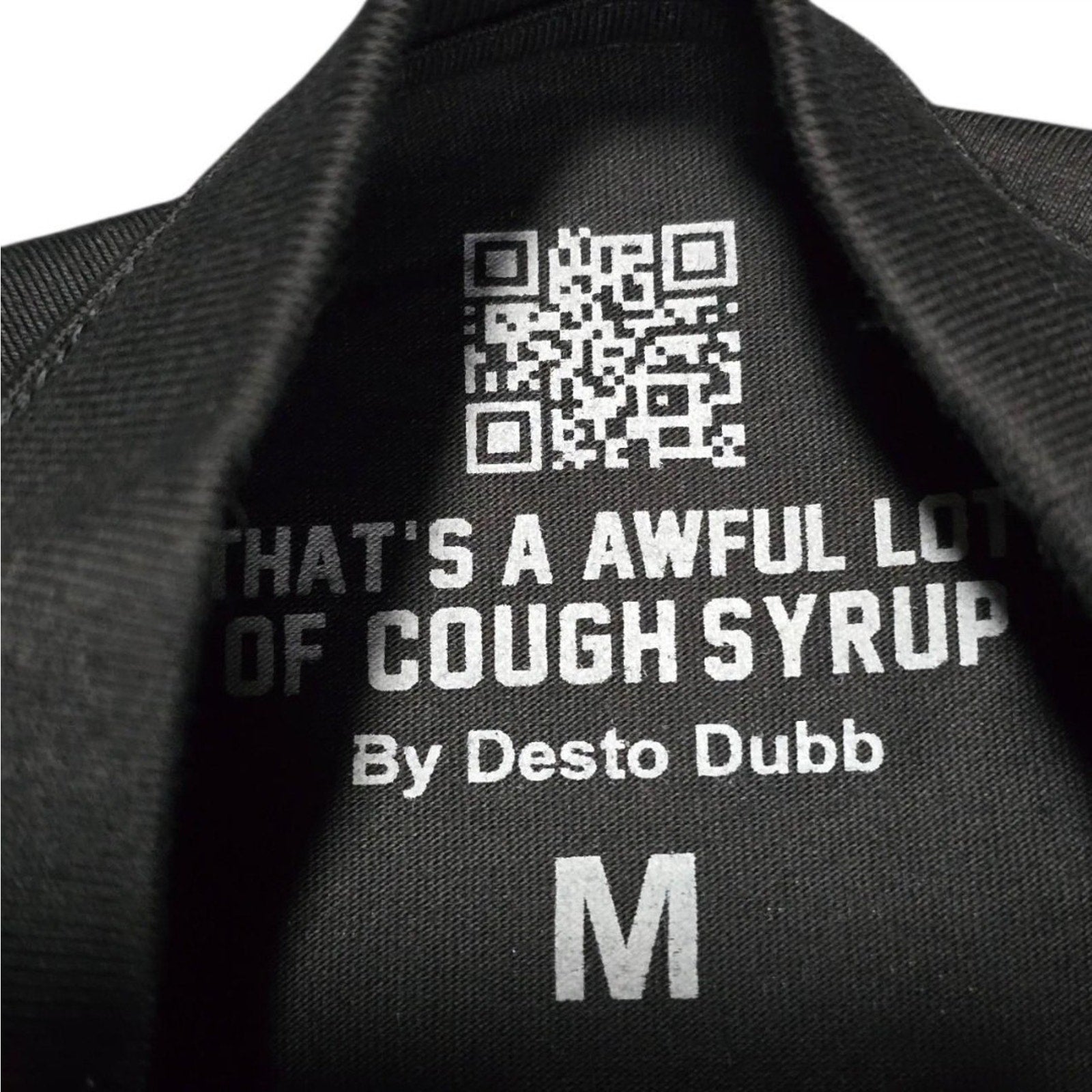 Desto Dubb That's a Awful Lot of Cough Syrup Heartbreaker Tee Black Men Med NWOT