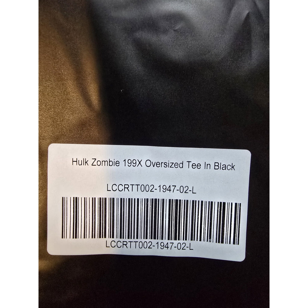 Civil Regime x Marvel Hulk Zombie 199X Oversized Tee Black Large NWT Sold Out