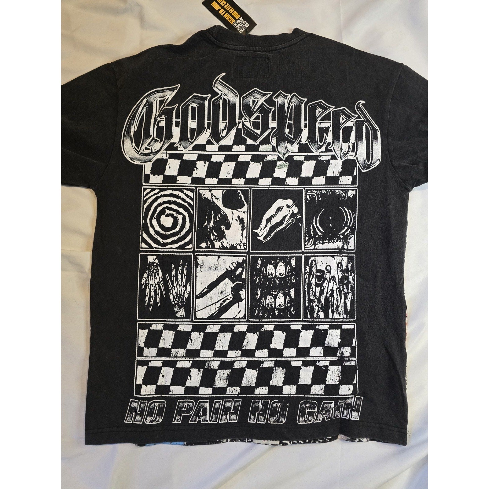 Godspeed Rarity Collection MMXXIV Skeleton Motorcycle Graphic T-Shirt Black Men…