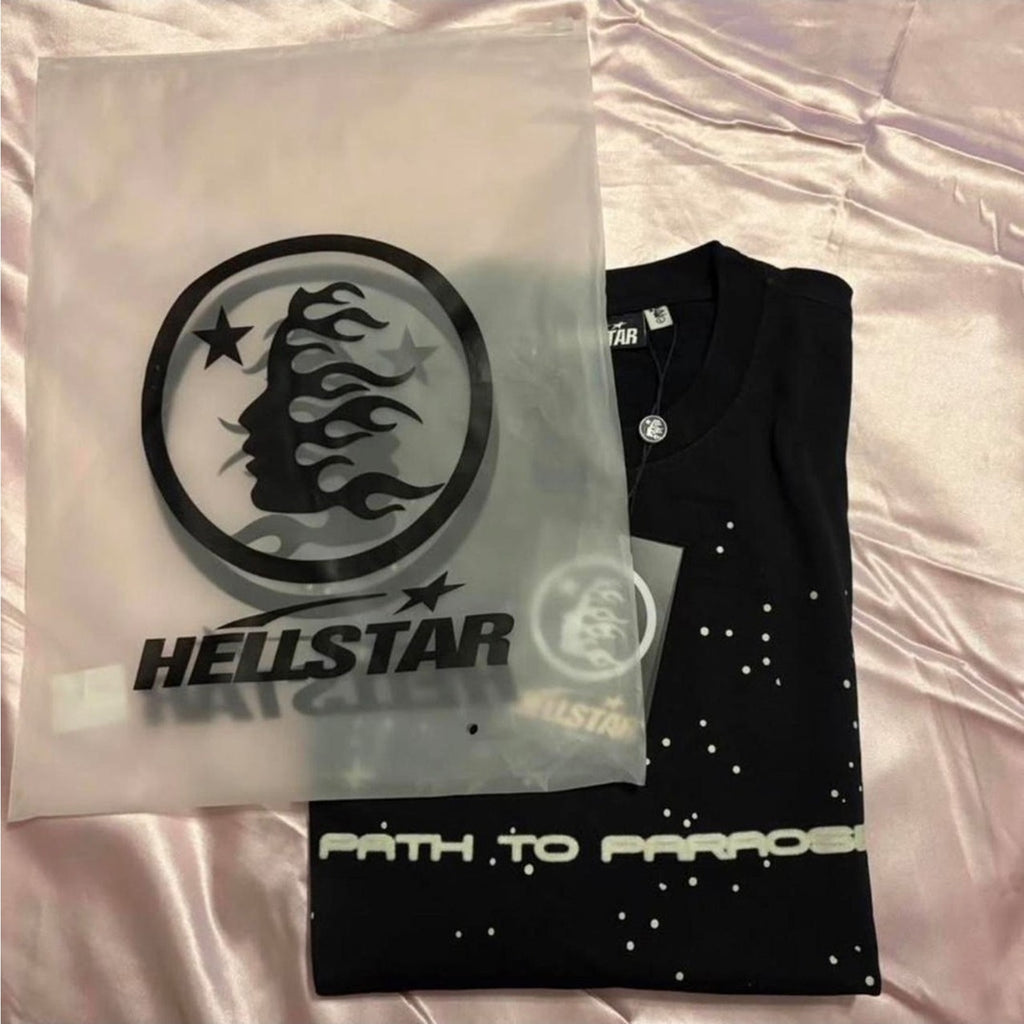 Hellstar Path to Paradise Graphic T-Shirt Black Men L Short Sleeve NWT NFC Tag