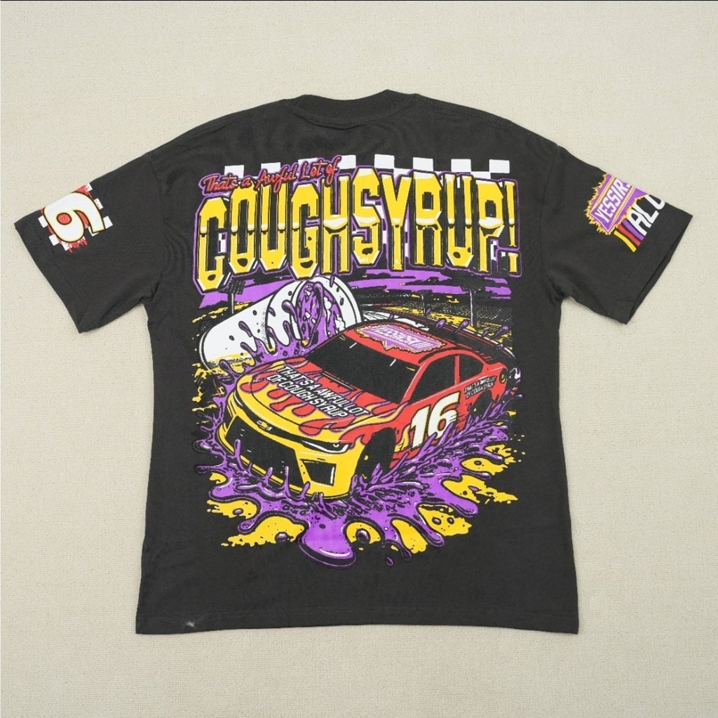 That's a Awful Lot of Cough Syrup Desto Dubb Graphic T-Shirt Black Men XL Nascar