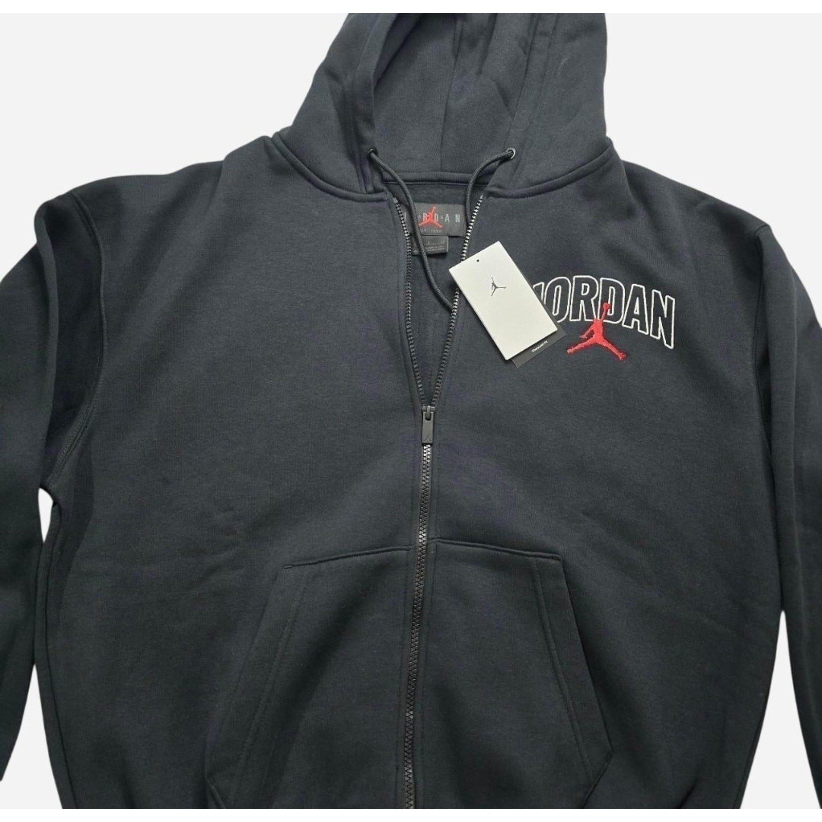 Nike Air Jordan Full Zip Hoodie Black Small Oversized Fit NWT IB7908-010