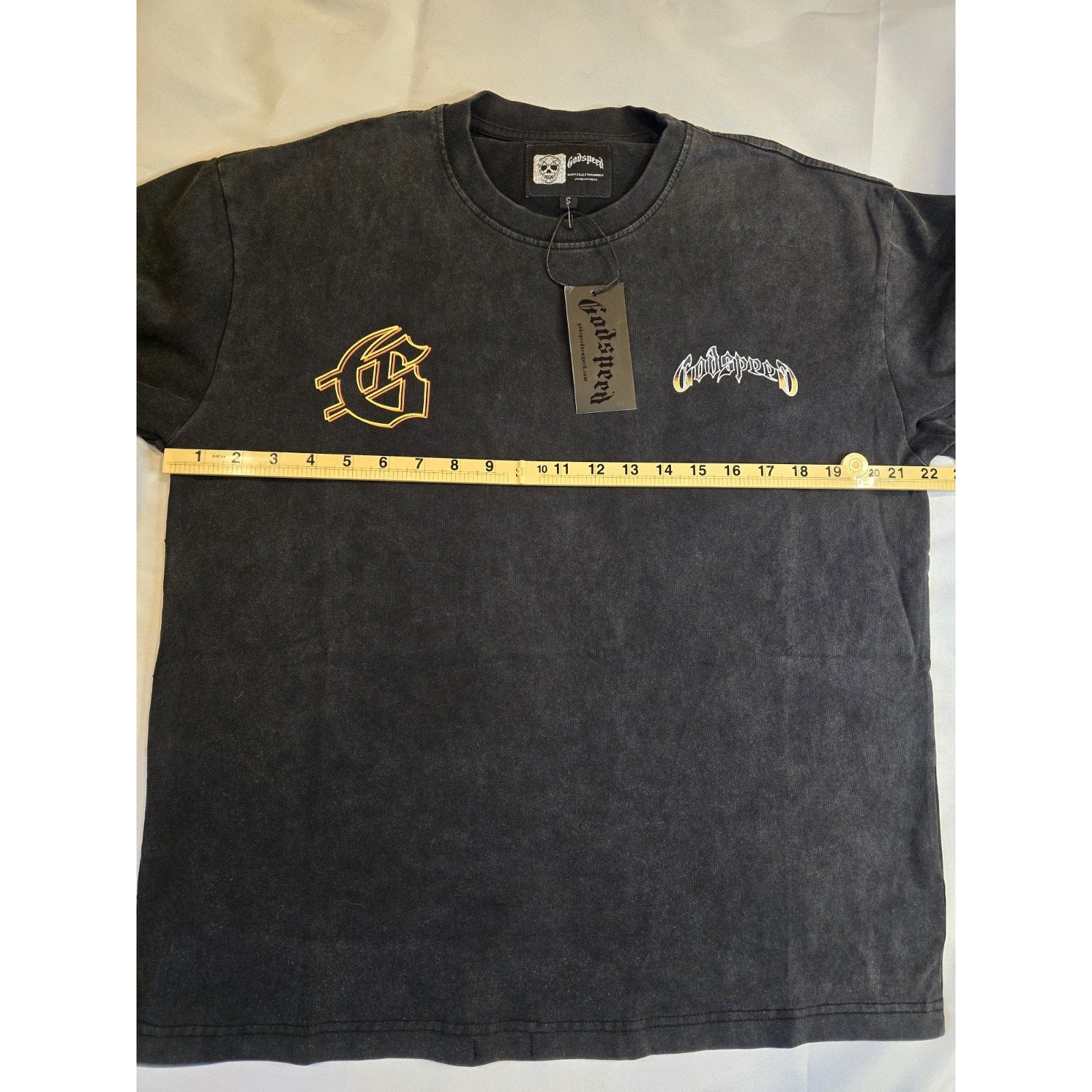 Godspeed Men's Style Shirt Size Small Harley Motorcycle Graphic Print Black NWT