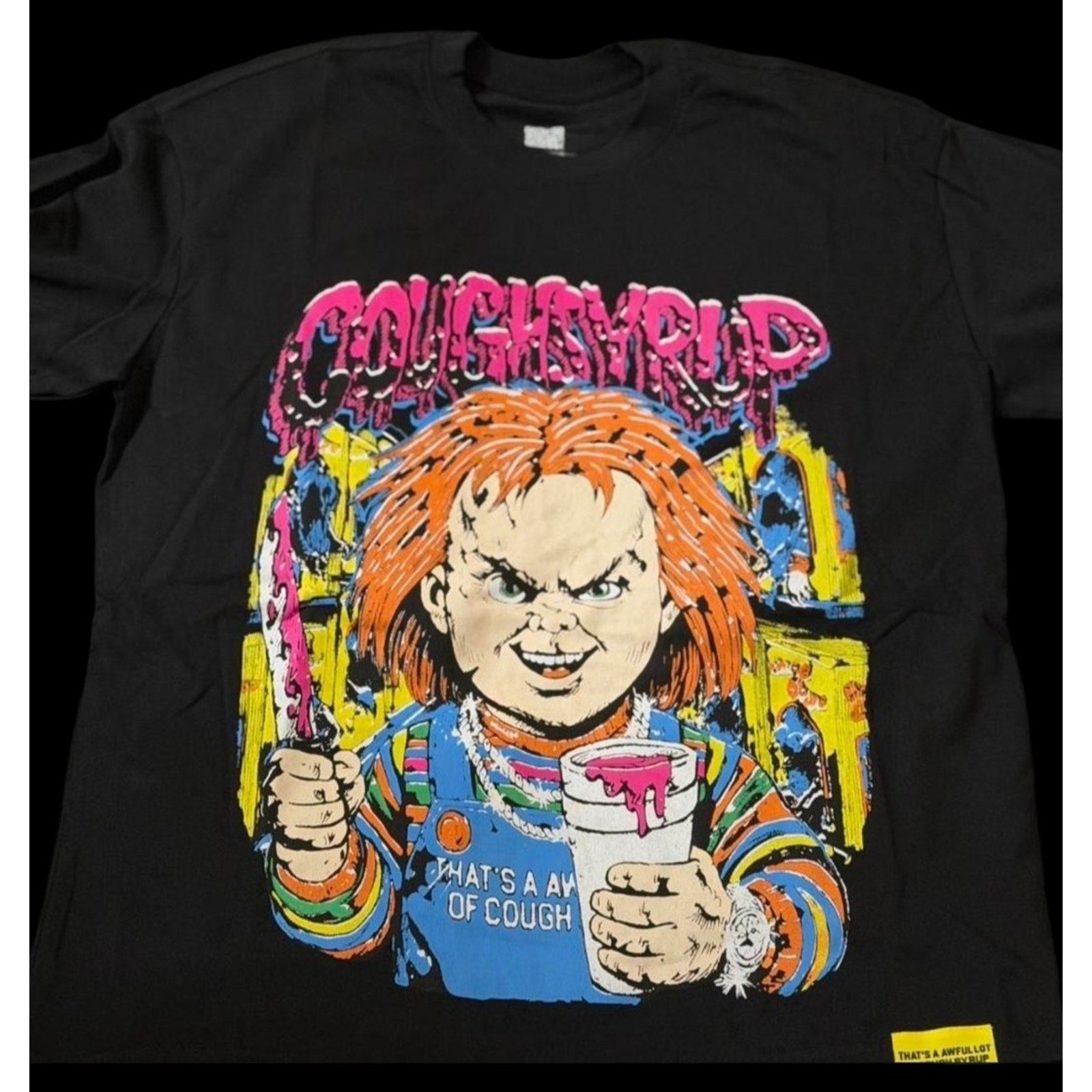 That's A Awful Lot Of Cough Syrup Desto Dubb Chucky Graphic T-Shirt Black Men L
