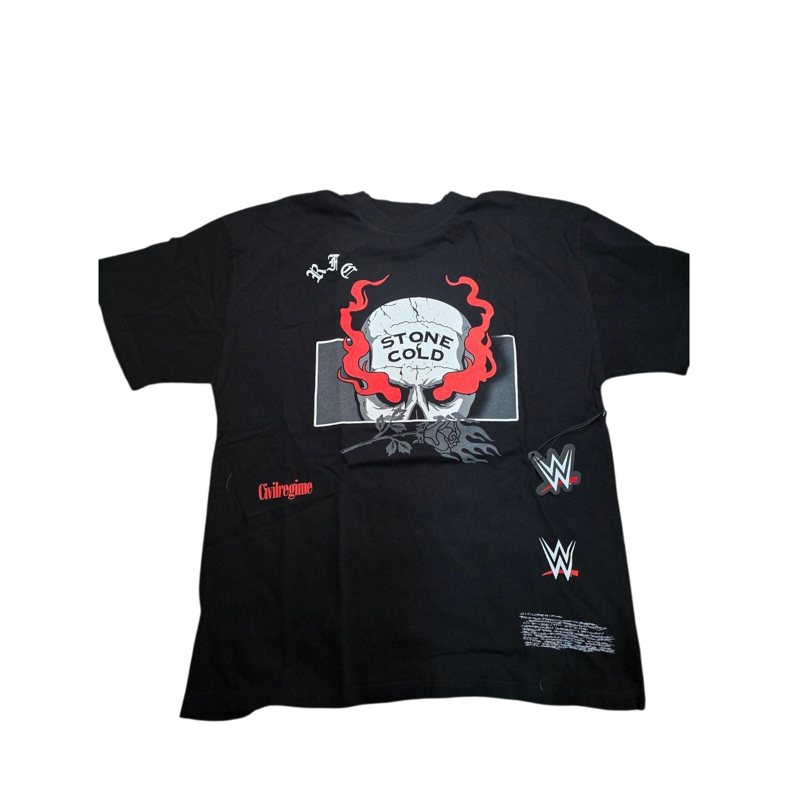 Civil Regime Stone Cold Don't Trust Anybody T-Shirt Black Mens Medium WWE NWT