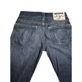 True Religion World Tour Men's Straight Blue Denim Jeans Embroidered Logo Button