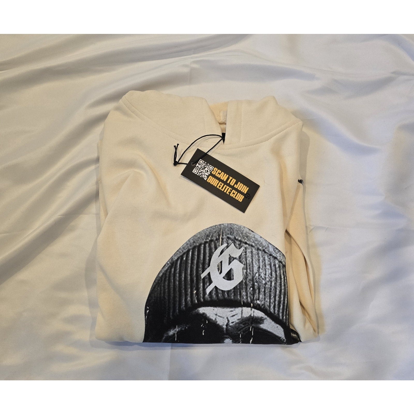 Godspeed Rarity Collection Skull Graphic Hoodie Beige Men's Small NWT