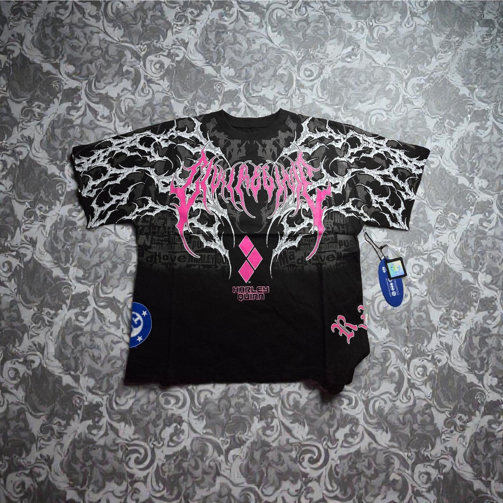Civil Regime x DC Harley Quinn Tee Med NWT Sold Out Dead Laugh side x side 199X