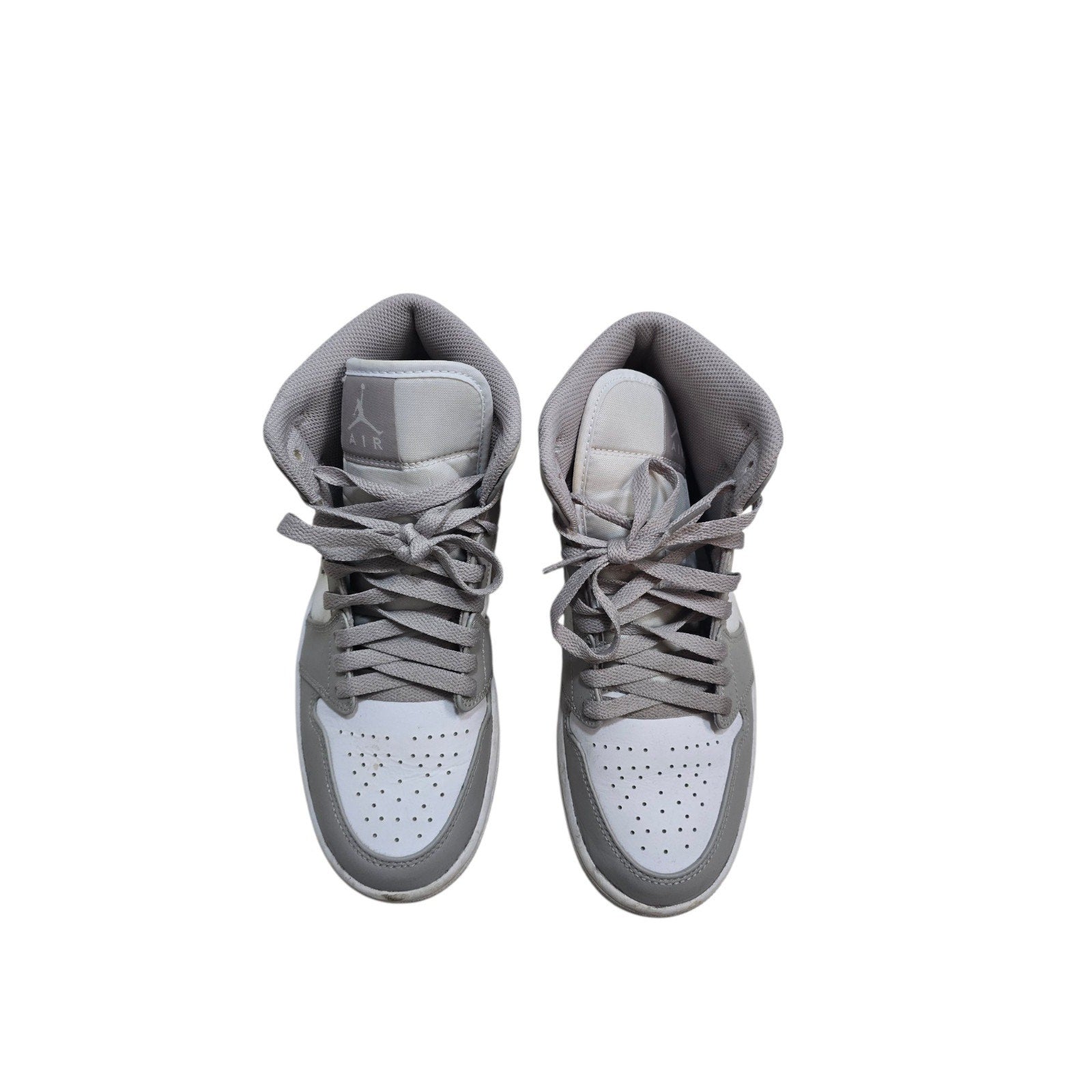 Air Jordan 1 Mid Light Smoke Grey 554724-082 Mens Size 7.5 White Gray No Box
