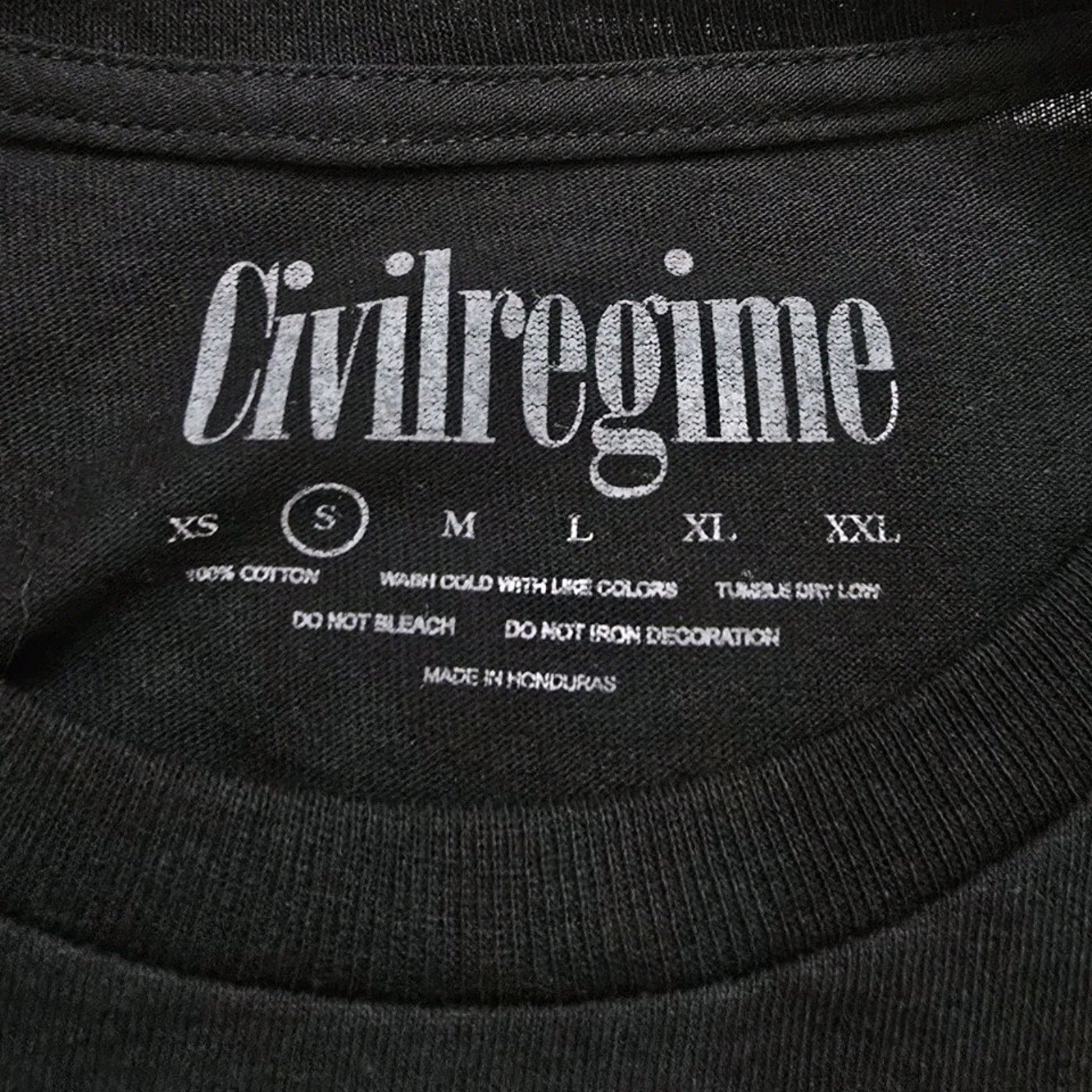 Civil Regime 199X Blooming Through Chaos Tee Black Small NWT Graphic Shirt