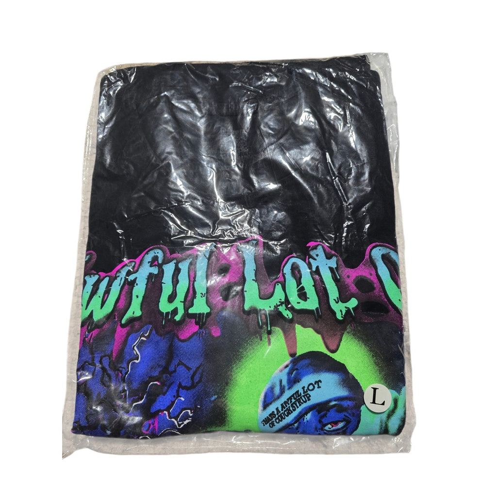 Awful Lot Of Cough Syrup Rolling Loud Graphic T-Shirt Black Men Large SEALED BAG