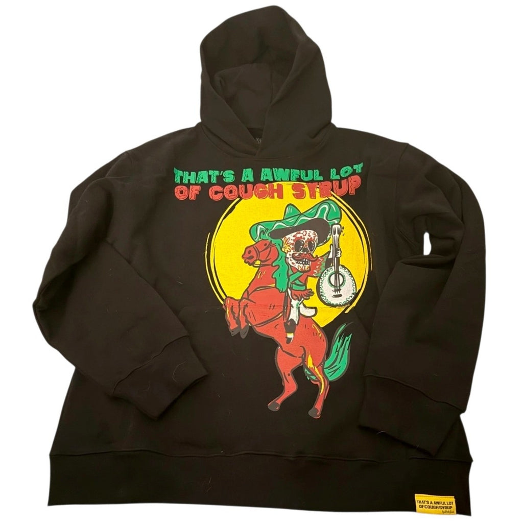 That's A Awful Lot Of Cough Syrup By Desto Dubb Graphic Hoodie Black L (Sealed)