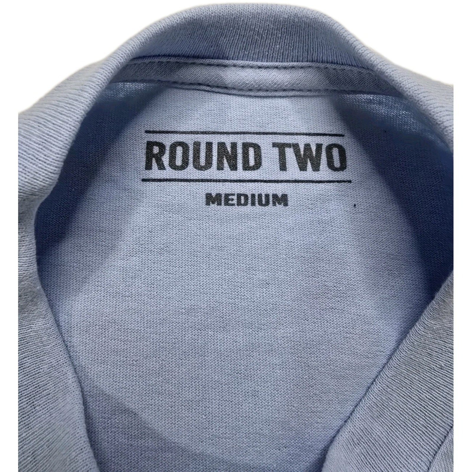 Round Two We Make Noise T Shirt Medium Blue Graphic Streetwear Tee