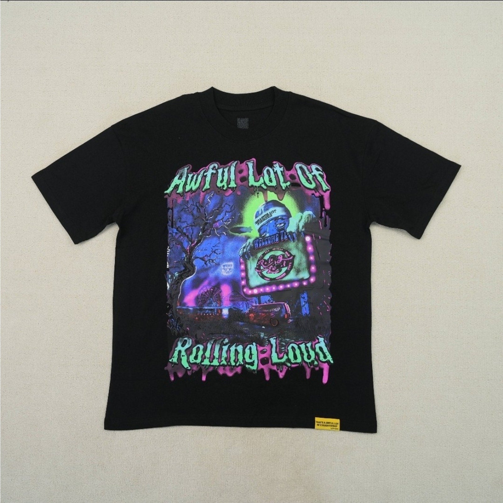 Awful Lot Of Cough Syrup Rolling Loud Graphic T-Shirt Black Men Large SEALED BAG