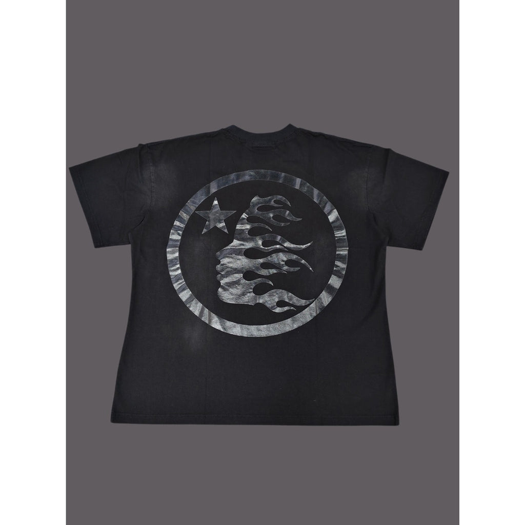 Hellstar Flame Logo Black T-Shirt Size Large NWT Graphic Streetwear Tee